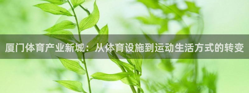 意昂4娱乐首页网站大全：厦门体育产业新城：从体育设施