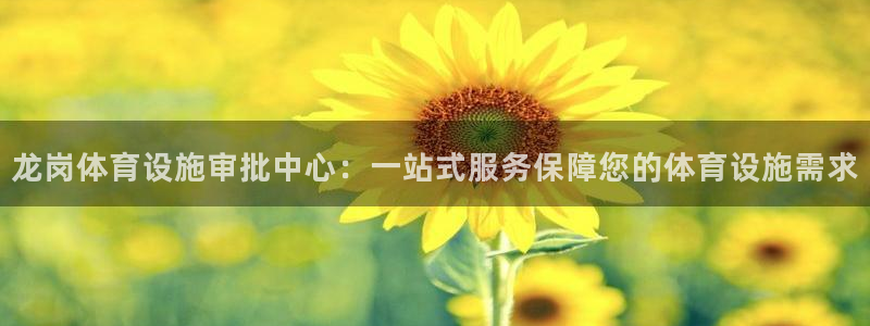 意昂体育4注册：龙岗体育设施审批中心：一站式服务保障